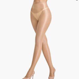 NWT Chai Glossy Pantyhose size Large